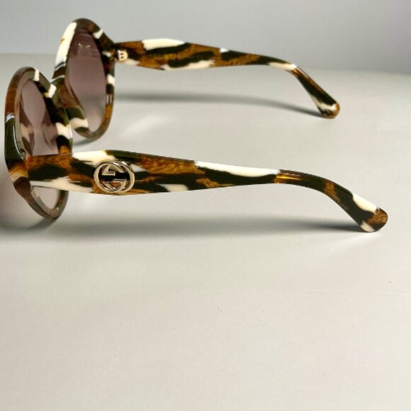 Gucci GG0797S Round Oval Marble Lens Sunglasses 54mm - Picture 2 of 10
